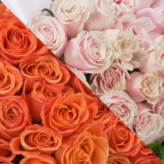 Orange & Blush Pink Roses